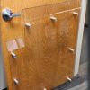 45 inch half-door elevator space guard with dual bends and handle clearance
