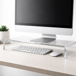 1/2 inch thick acrylic monitor stand on desk