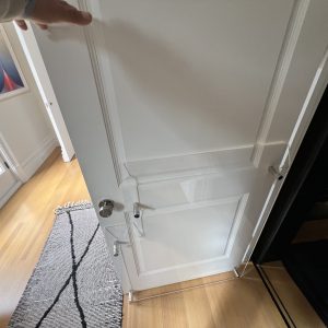 residential elevator door baffle installed
